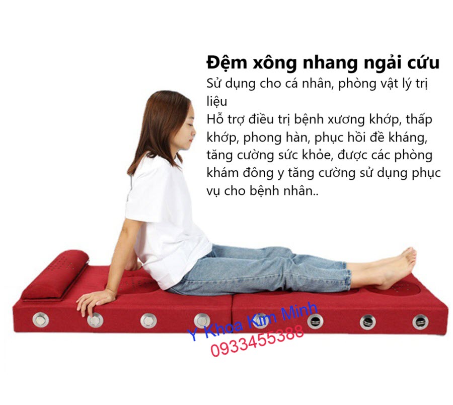 Công dụng của đệm xông ngải cứu có công dụng giải phong hàn, giảm bệnh cảm, điều trị bệnh thấp khớp, đau cột sống lưng cổ, điều trị tai biến mạch máu não liệt toàn thân, giảm viêm khớp mạn tính