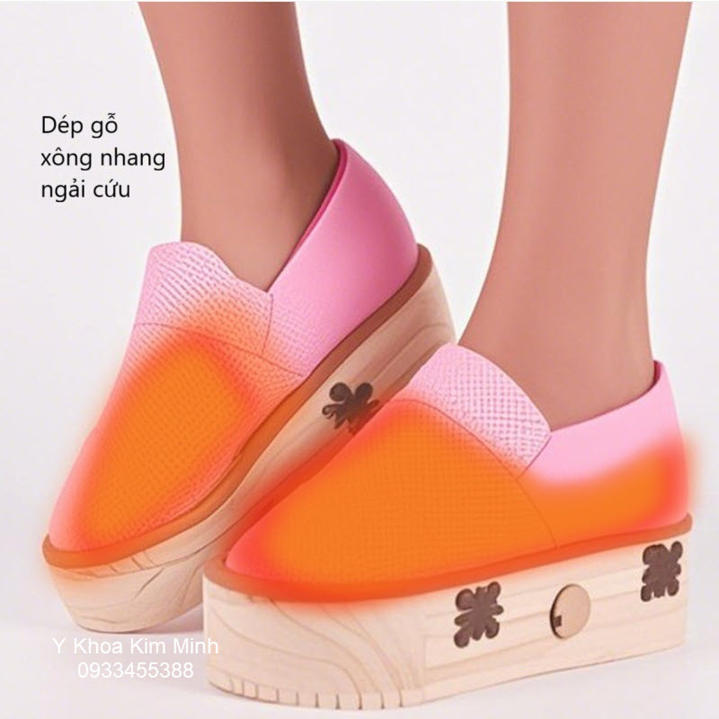 Dép gỗ xông ngải cứu