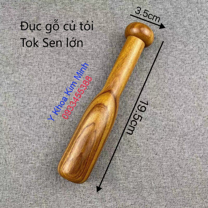 Duc gỗ tok sen lớn 19.5 x 3.5cm