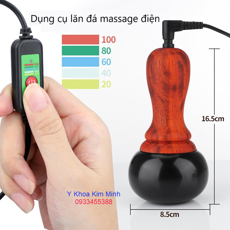 Cây lăn đá massage nóng bằng điện