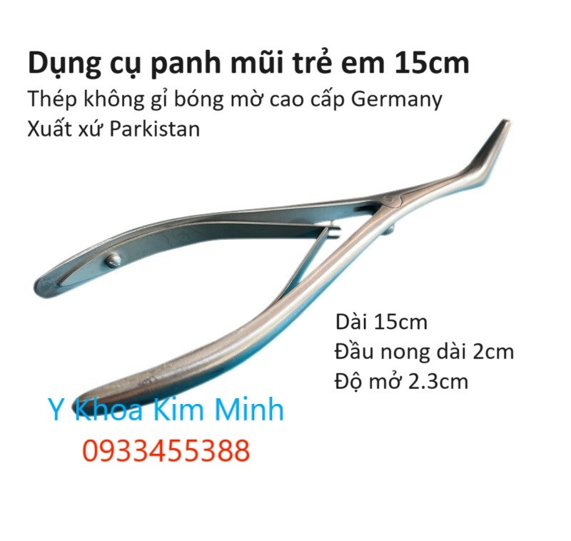 Dụng cụ panh mũi trẻ em bằng inox SUS-304 dài 15cm xuất xứ của Parkistan