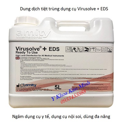 Dung dịch vệ sinh khử trùng phòng, trường học, văn phòng, phun sát trùng Virusolve + EDS can 5 lít - Y khoa Kim Minh
