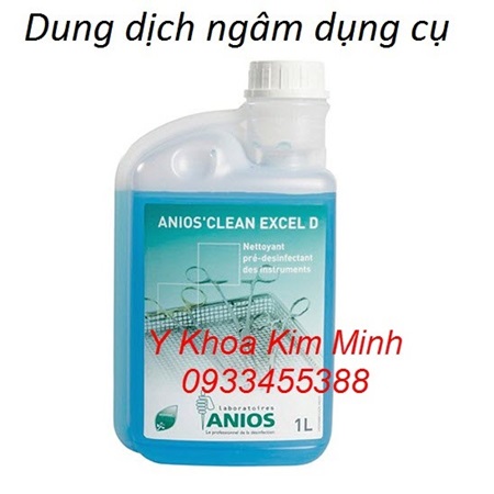 Dung dịch ngâm dụng cụ phẫu thuật y tế dùng trong phòng mổ và bồn ngâm dụng cụ y tế Anios Excel bình 5 lít