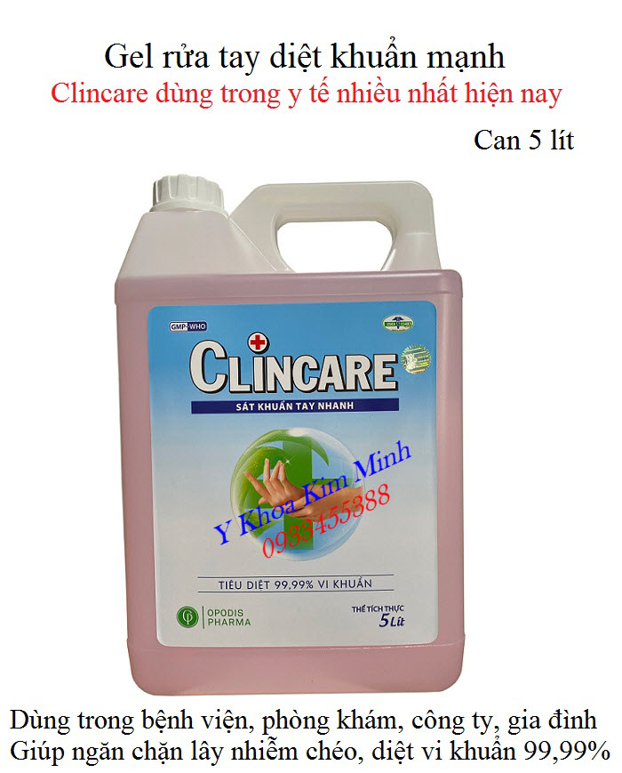 Nước rửa tay diệt khuẩn Clincare bán tại Tp.HCM do Y Khoa Kim Minh phân phối