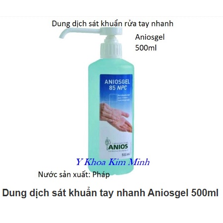 Dung dịch rửa tay sát khuẩn sau phẫu thuật y tế Anios gel 500ml