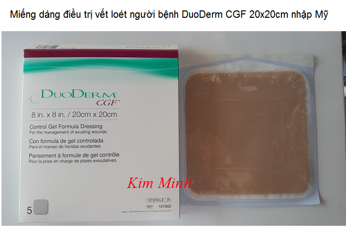 Địa chỉ bán băng dán vết thương ngăn lỡ loét người bệnh nằm liệt sau tai biến DuoDerm CGF 20x20cm nhập Mỹ - Y khoa Kim Minh