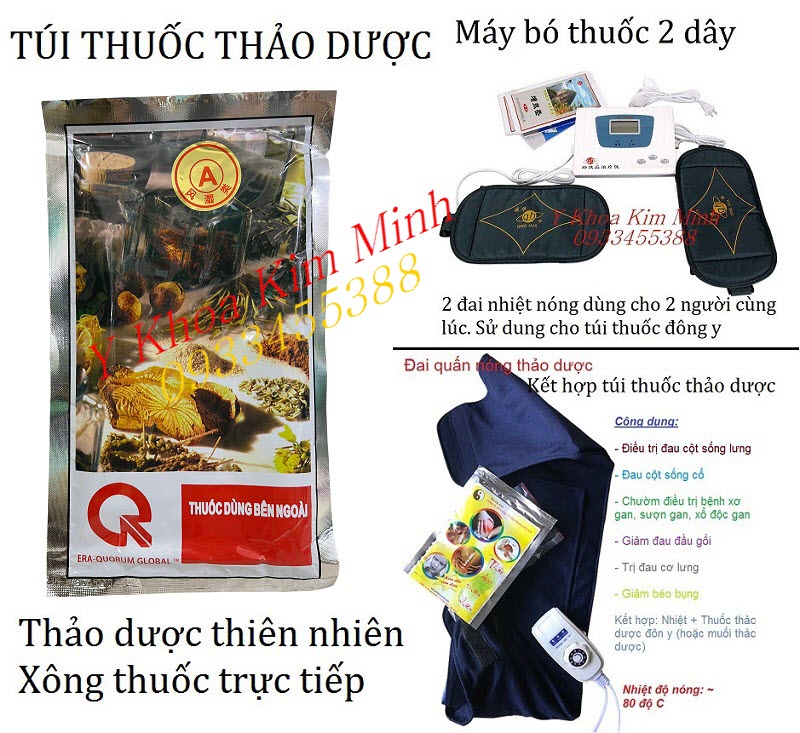 Túi thuốc thảo dược bó nóng bán ở Y Khoa Kim Minh