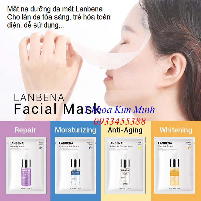 Mặt nạ dưỡng trẻ hóa da mặt hãng Lanbena - Y khoa Kim Minh Ban mat na duong trang da tai Tp Ho Chi Minh - Y khoa Kim Minh 0933455388