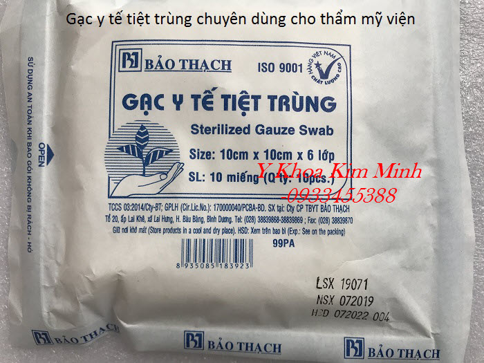 Nơi bán gạc y tế Bảo Thạch loại tiệt trùng chuyên dùng cho vết thương hở lành nhanh - Y khoa Kim Minh