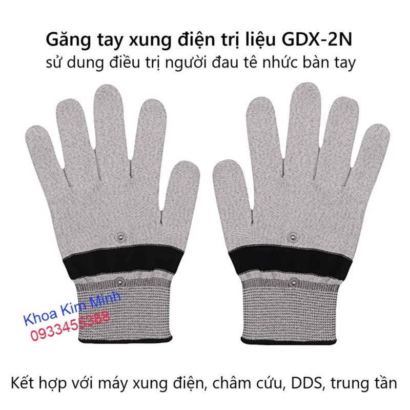 Găng tay điện xung có công dụng điều trị chứng tê tay, tê lòng bàn tay, viêm nhức khớp ngón tay, tê cứng ngón tay, viêm cứng khớp, viêm đau nhức bàn tay, viêm cổ tay