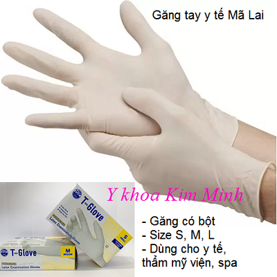 Gang tay Mã Lai T-Glove dung trong tham my spa - Y khoa Kim Minh