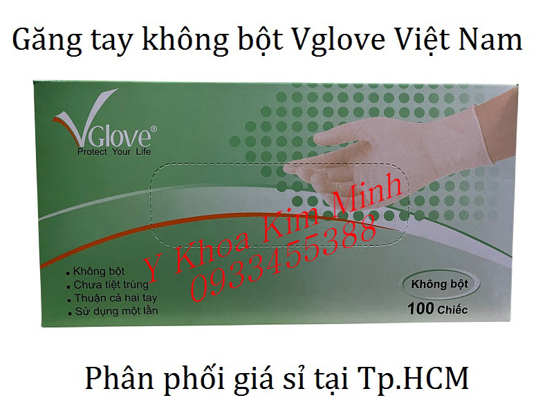 găng tay y tế không bột của Việt Nam Vglove