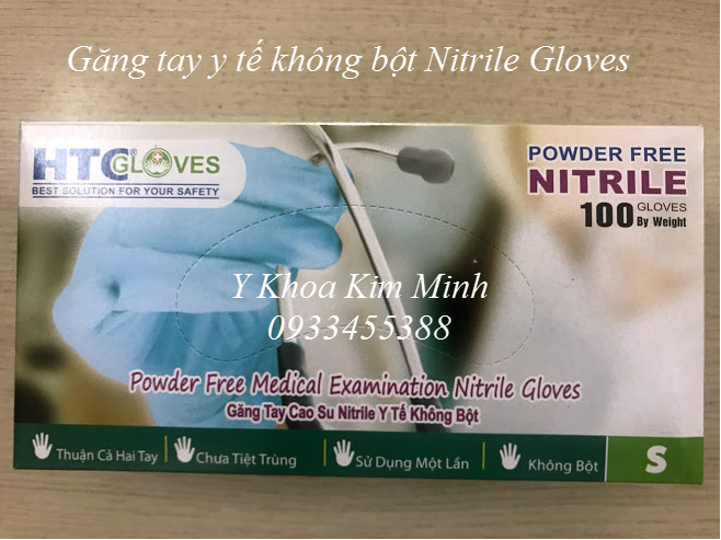 Găng tay y tế xanh không bột Nitrile Gloves Mã Lai - Y Khoa Kim Minh 0933455388