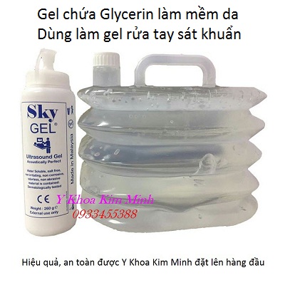 Gel glycerin dùng sản xuất nước rửa tay sát khuẩn khô với cồn y tế 70 độ - Y Khoa Kim Minh