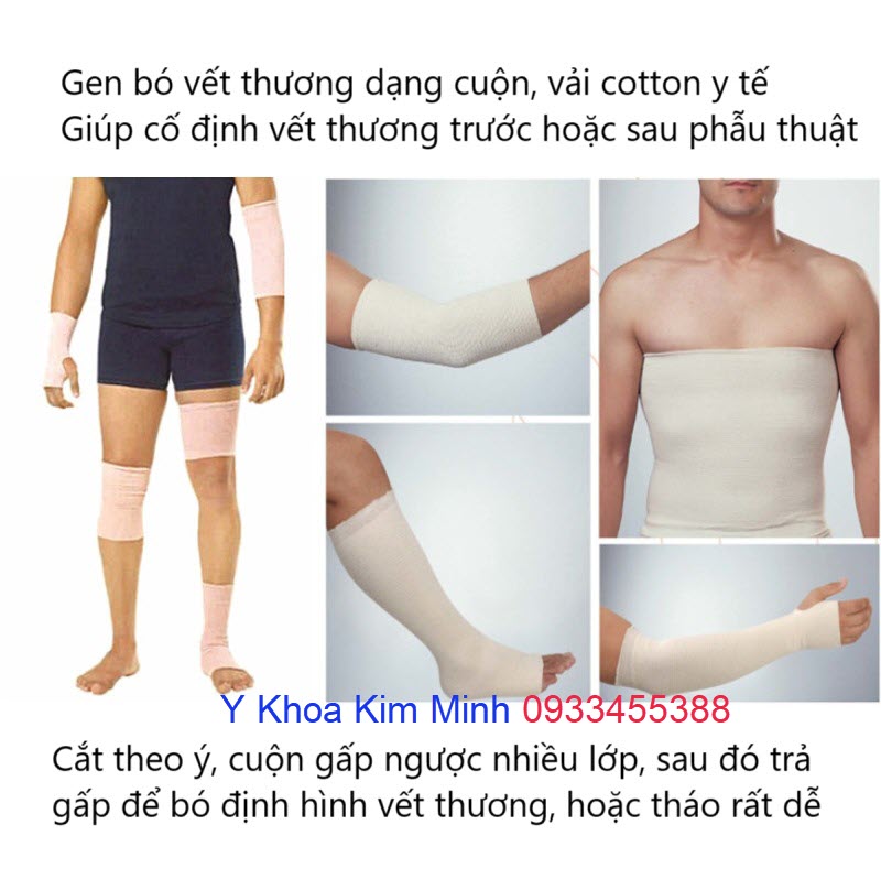 Cuộn gel bó cố định vết thương, băng vết thương trước khi sơ cấp cứu, giữ ổn định vết thương sau phẫu thuật