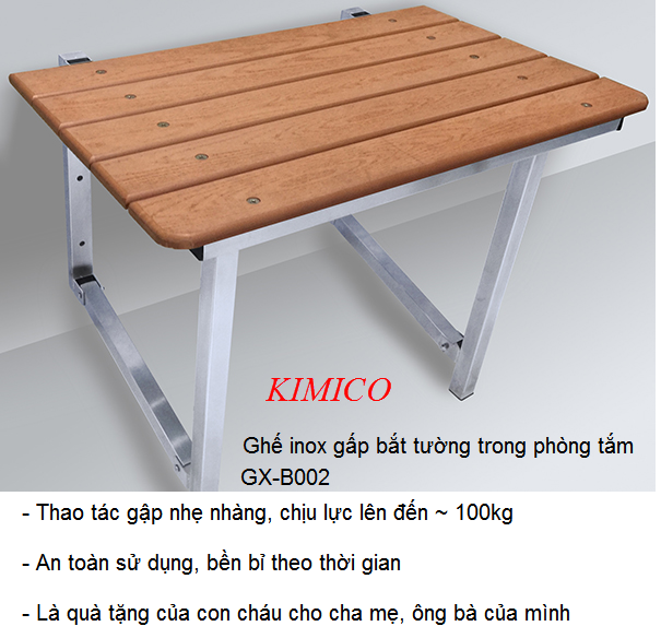 Ghế inox bắt tường cho người già tắm trong phòng toilet - Y Khoa Kim Minh Ghế inox gấp bắt tường dùng trong phòng tắm cho người già vệ sinh - Y Khoa Kim Minh 0933455388