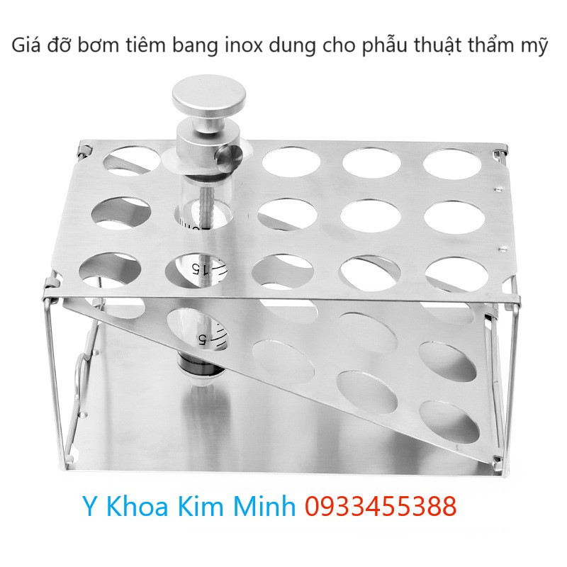 Giá đỡ inox để bơm tiêm hút mỡ khi phẫu thuật thẩm mỹ bán ở Tp.HCM