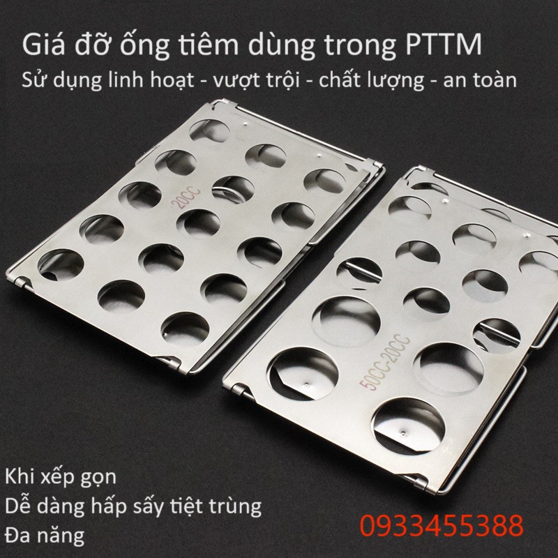 Giá đỡ inox dùng để bơm tiêm hút mỡ tự thân, phẫu thuật thẩm mỹ