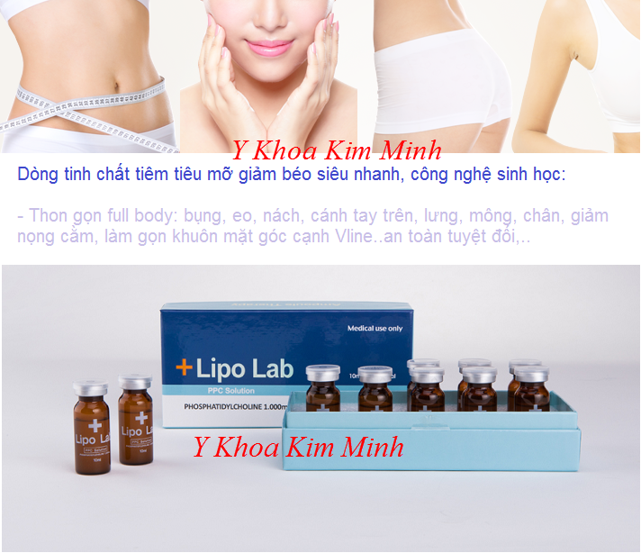 Giảm béo toàn thân body bằng tinh chất tiêm chích tiêu mỡ giảm béo Lipo Lab PPC Solution Korea - Y khoa Kim Minh 0933455388