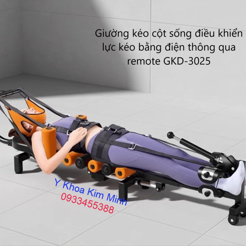 Giường kéo cột sống điều khiển điện thông qua remote