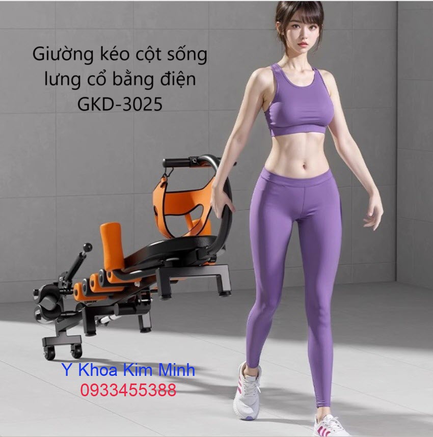 Giường kéo cột sống lưng và cổ bằng điện GKD-3025