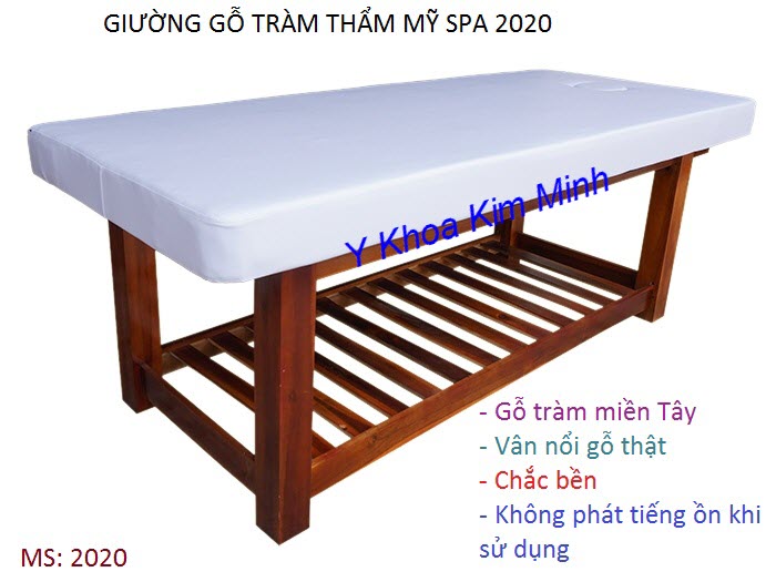 Giường thẩm mỹ gỗ tràm cao cấp thế hệ mới 2020 - Y Khoa Kim Minh