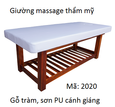Giường masasge gỗ tràm cao cấp màu cánh giáng 2020 - Y Khoa Kim Minh