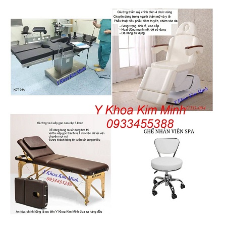 Giường mổ y tế, giường tiêm mỹ phẩm tinh chất filler, giường massage thẩm mỹ