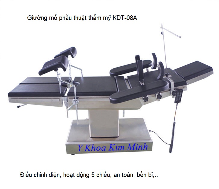 Giường phẫu thuật thẩm mỹ điều khiển bằng điện KDT-08A bán tại Tp Hồ Chí Minh