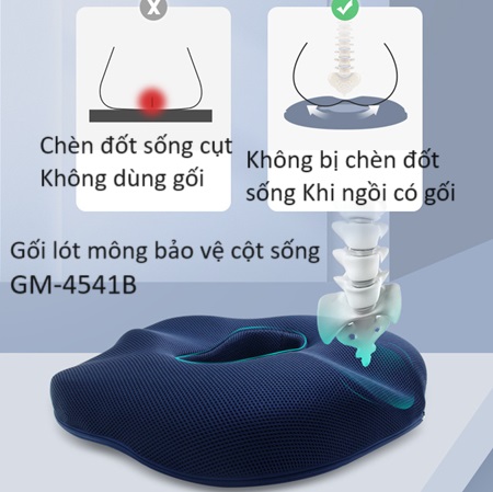 Gối lót mông bảo vệ cột sống, giảm chèn đốt sống cụt GM-4541B