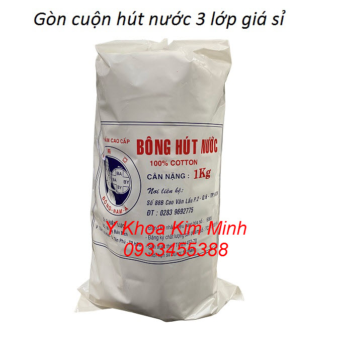 Gòn cuộn hút nước Đông Nam Á 1kg bán giá sỉ tại Y Khoa Kim Minh