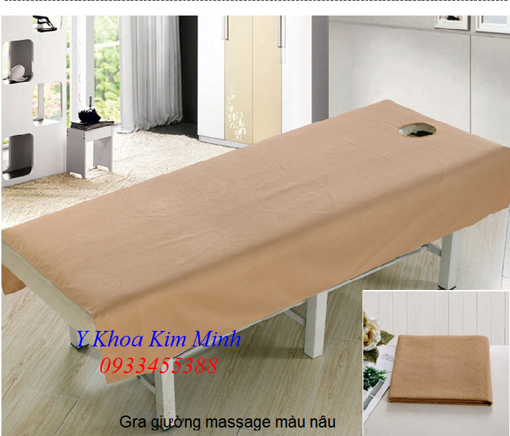 Gra giường massage spa màu nâu - Y Khoa Kim Minh 0933455388