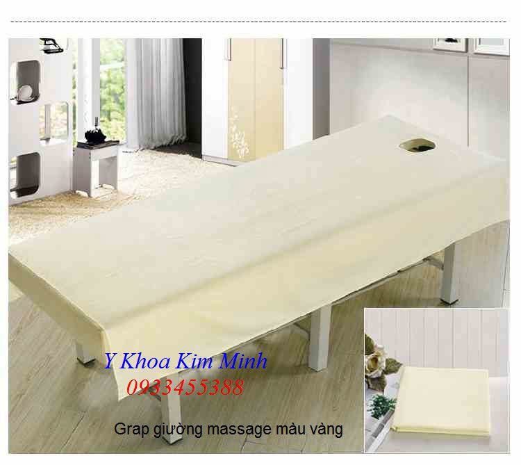 Grap trải giường massage màu vàng - Y khoa Kim Minh 0933455388