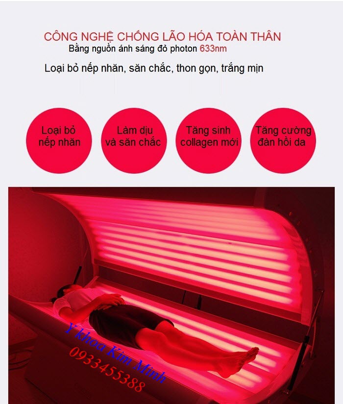 Máy hấp trắng KTC-01, đỉnh cao của sự trẻ hóa và trắng mịn da toàn thân - Y khoa Kim Minh Công ty bán máy hấp trắng da body 360 độ công nghệ quang hồng ngoại sinh học KTC-01