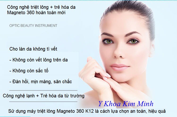 Hieu qua su dung may triet long lanh 2 tay cam K12 Magneto 360 - Y Khoa Kim Minh 0933455388