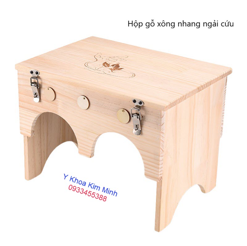 Hộp gỗ xông nhang ngải cứu trị liệu giảm đau xương khớp cột sống