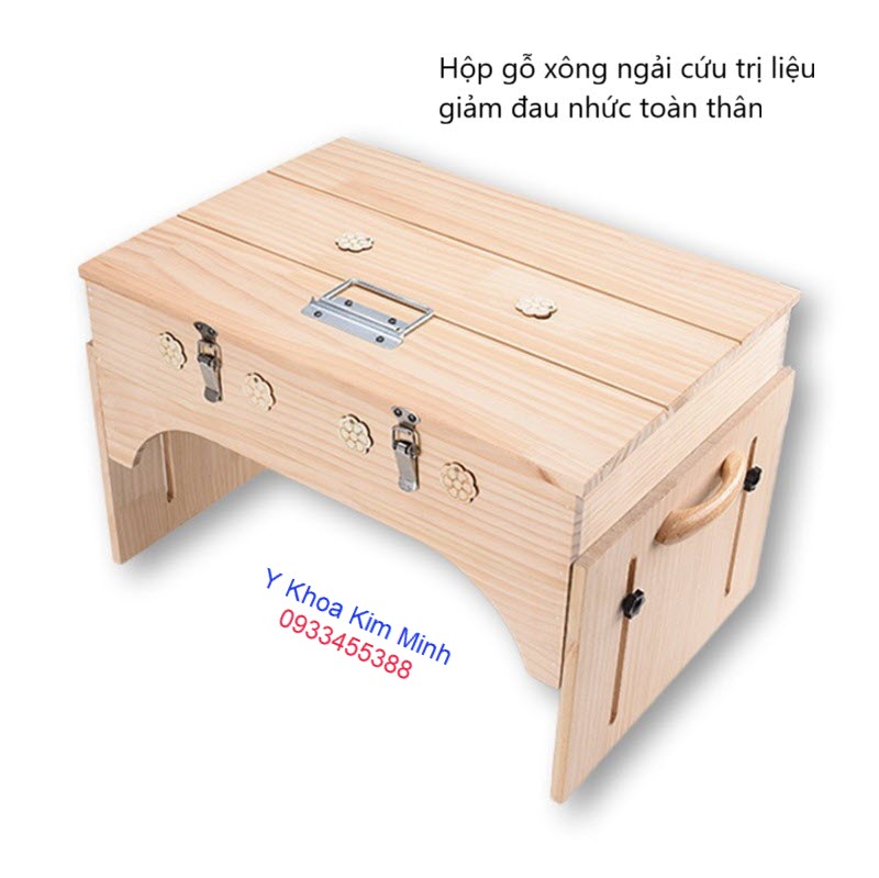 Hộp gỗ xông nhang ngải cứu trị liệu giảm đau nhức xương khớp, đẩy hàn khí