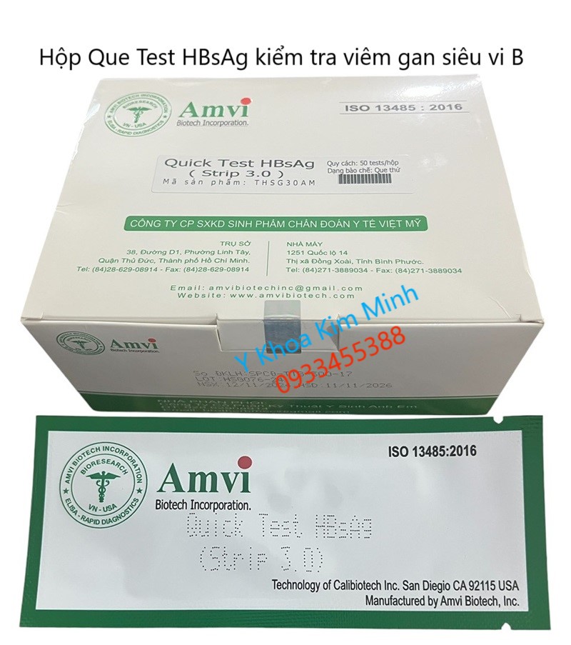 Hộp que test HBsAg kiểm tra thử viêm gan siêu B trong máu