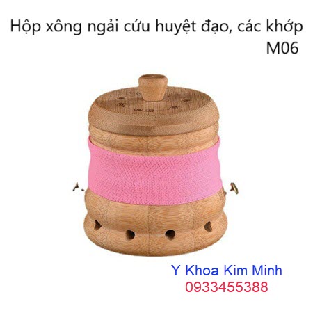 Hộp gỗ xông ngải cứu huyệt đạo, giảm đau các khớp, giảm rối loạn tiền đình M06