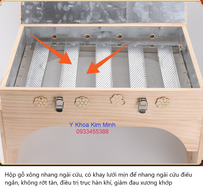 Dụng cụ xông nhang ngải cứu bằng gỗ sồi