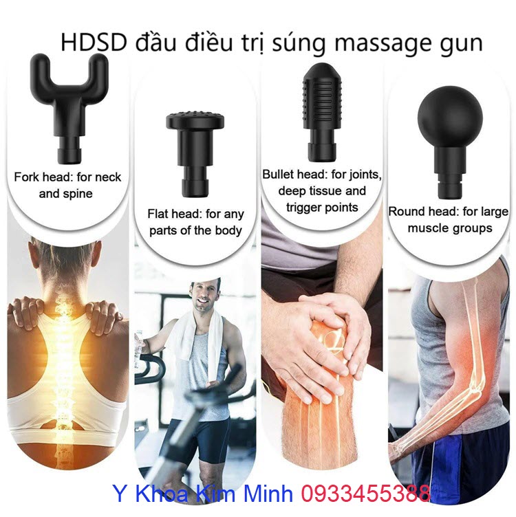 Hướng dẫn sử dụng đầu điều trị máy massage gun booster E