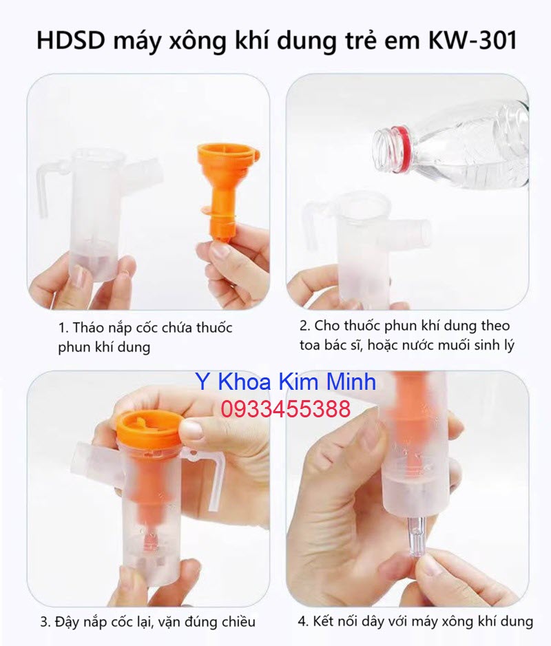 Hướng dẫn sử dụng máy xông khí dung trẻ em KW-310