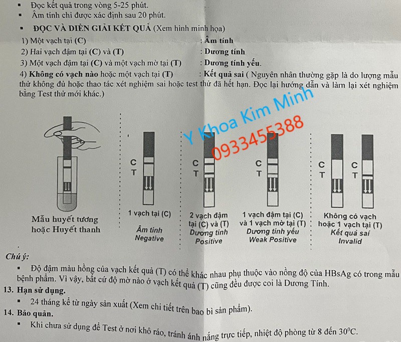 Hướng dẫn đọc kết quả test xét nghiệm nhanh Quick Test HBsAg viêm gan siêu vi B