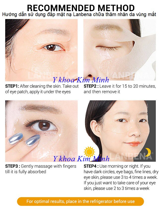 HDSD cách đắp mặt nạ chữa trị thâm nhăn da vùng mắt Lanbena - Y khoa Kim Minh Hướng dẫn sử dụng mặt nạ trị thâm nhăn da vùng mắt Lanbena - Y khoa Kim Minh