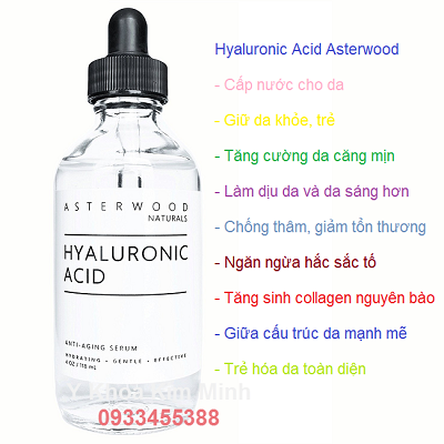 Huyết thanh HA (Hyaluronic Acid) Mỹ chuyên dùng làm dịu da sau điều trị, giữ ẩm, chống nhăn, mịn da - Y khoa Kim Minh