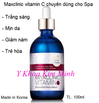 Huyết thanh Vitamin C maxclinic 100ml chuyên dùng làm trắng giảm nám da - Y khoa Kim Minh