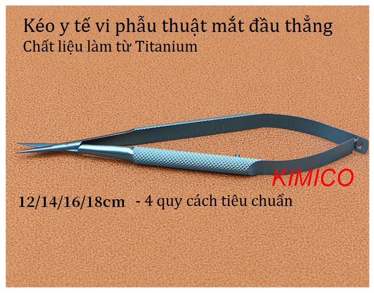 Kéo vi phẫu thuật mắt đầu thăng chất liệu titanium bán ở Y Khoa Kim Minh