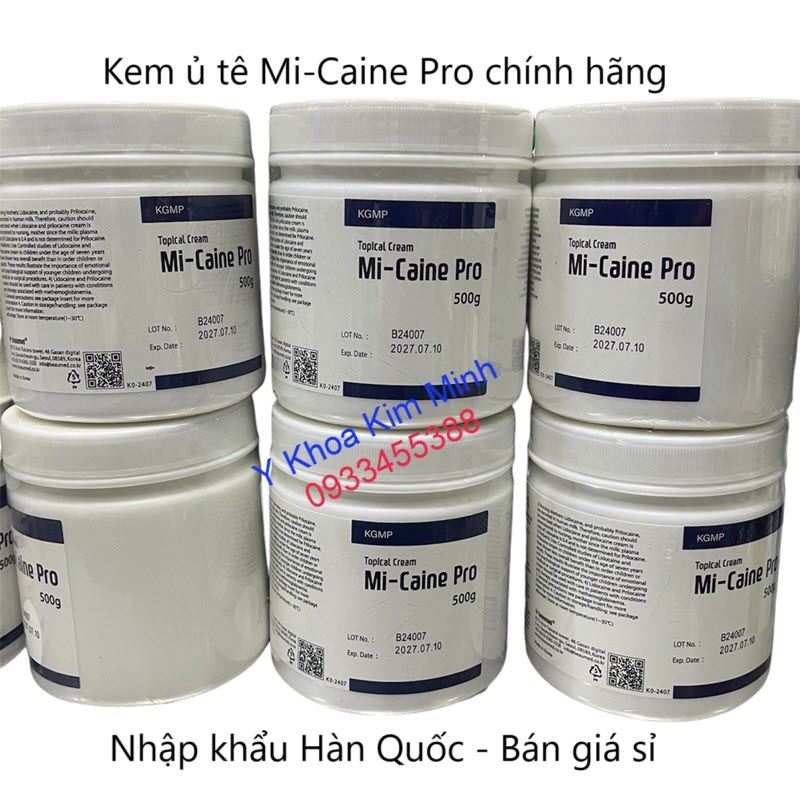 Đại lý bán kem ủ tê Hàn Quốc Mi-Caine Pro dùng trong thẩm mỹ và y tế