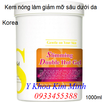 Kem nóng đốt mỡ sâu dưới da rất hiệu quả Slimming Double Hot Gel - Hàn Quốc - Y khoa Kim Minh