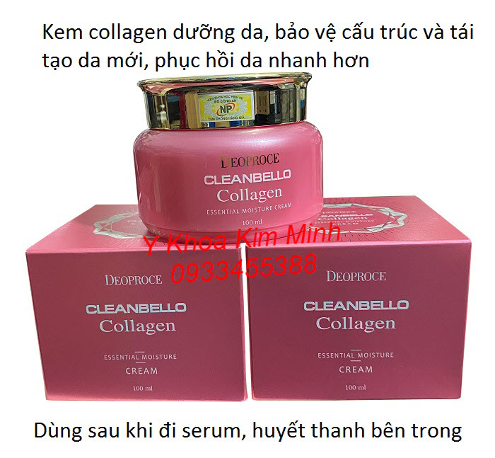 Kem collagen dưỡng ẩm và tái tạo da nhập khẩu hãng Deoproce Hàn Quốc